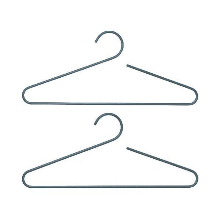 CURL Set 2 coat hangers , Steel Gray Color - CURL 2 علاقة ملابس , لون رمادي داكن