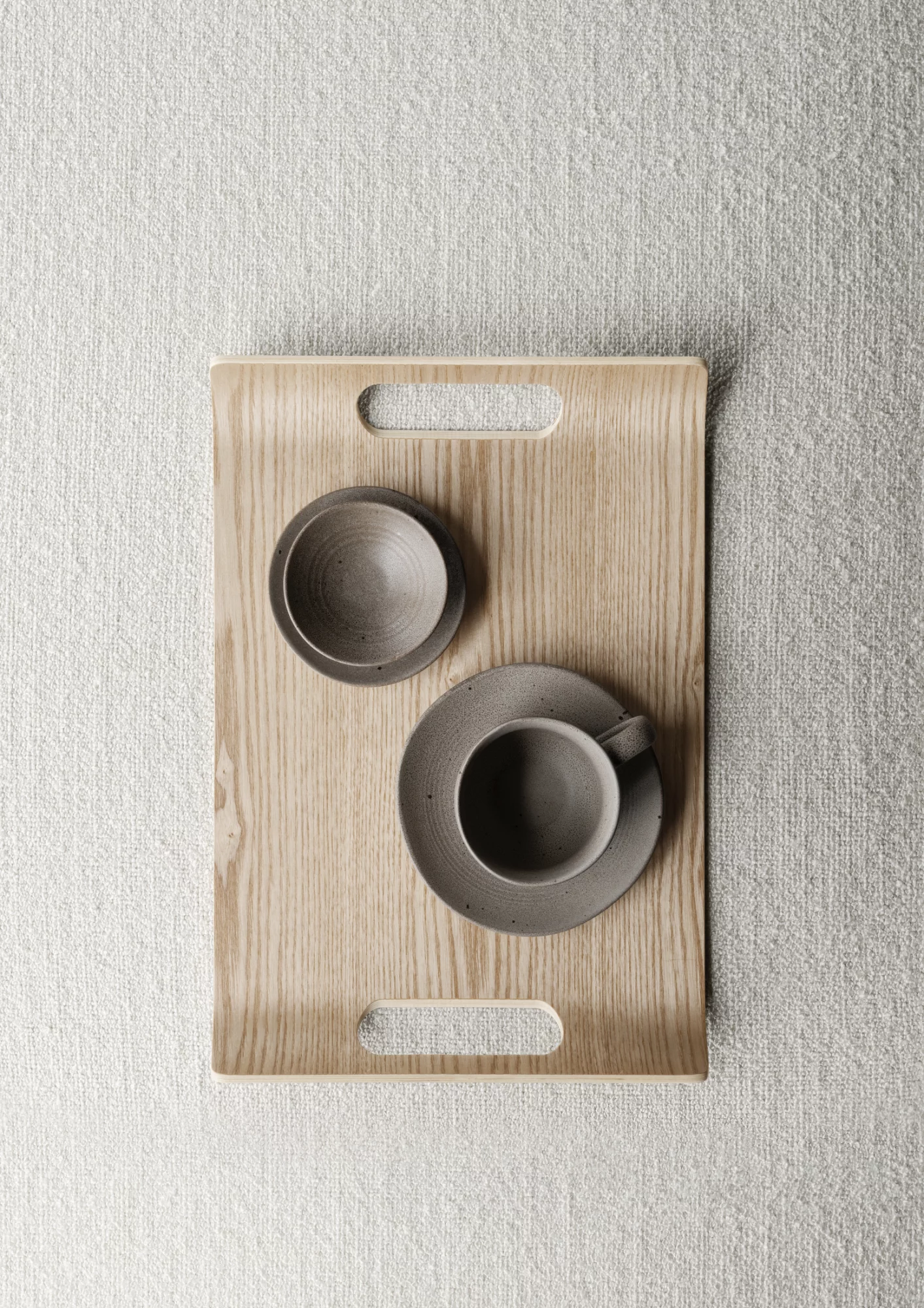 KUMI Stoneware Bowls, Fungi Color - وعاء من الخزف الحجري, لون بيج فاتح