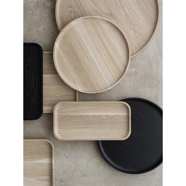 OKU Medium Round Tray Oak - صينية دائرية متوسطة بيج OKU