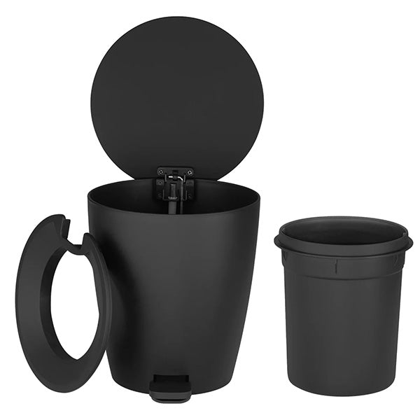 Ava Pedal Bin, Black - سلة مهملات بدواسة، أسود