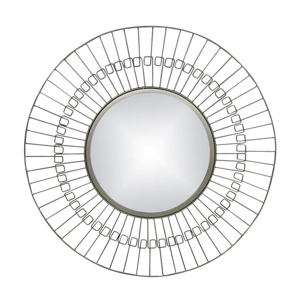 Finesse Mirror 80cm, Nickel Color - مرآة بإطار معدني 80سم, لون فضي