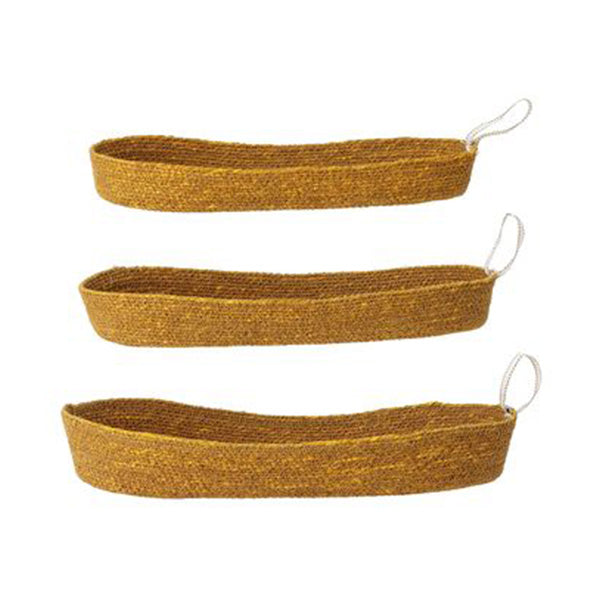 Trays Set 3pcs, Brown Color - صواني 3قطع, لون بني