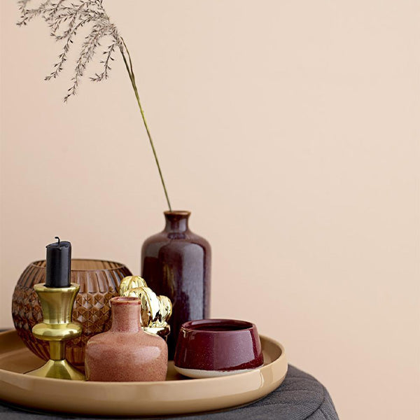 Jurri Tray 27.5xh3cm, Brown Color - صينية مستديرة 27.5xh3سم