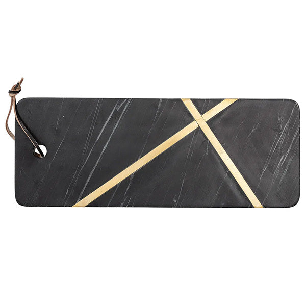 Elsi Marble Cutting Board 40.5x1.5x15.5cm, Black Color - لوح تقطيع رخامي 40.5x1.5x15.5سم, لون أسود