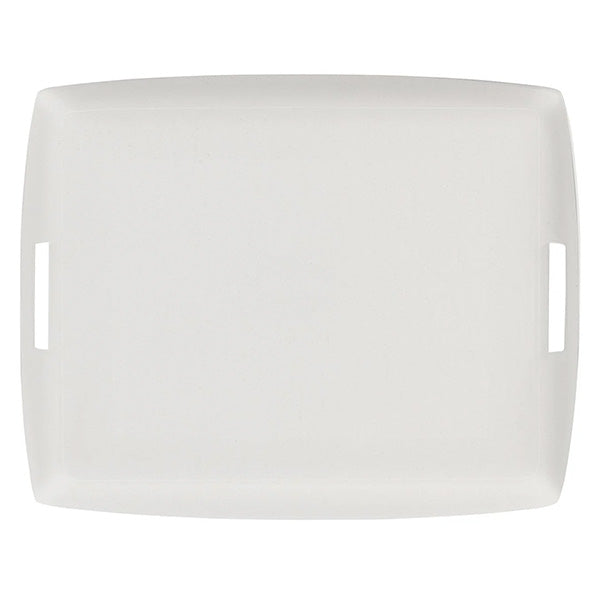 ACRYLIC TRAY 54x43 LINEN WHITE - صينية أكريليك 54×43 أبيض