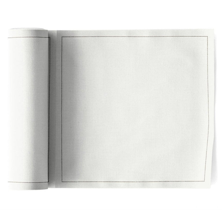 LUNCH NAPKIN PACK 20x20cm CREAM - مناديل سفرة قطنية 20x20سم 25قطعة , لون أبيض كريمي