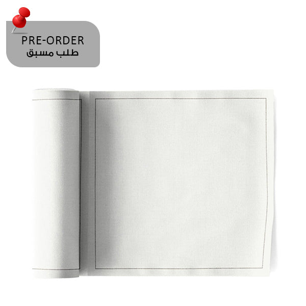 Cream Napkin 20x20,4 Cotton 100%,Rolls 25 - مناديل سفرة قطنية 20×20.4 كريمي– 25 قطعة