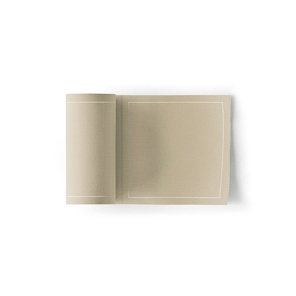 COCKTAIL NAPKIN PACK 11x11cm Sand - مناديل سفرة قطنية 11x11سم 50قطعة, لون بيج