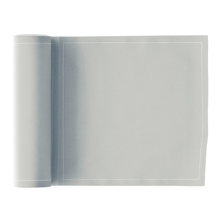 LUNCH NAPKIN PACK 20x20cm PEARL GREY - مناديل سفرة قطنية 20x20سم 25قطعة, لون رمادي فاتح