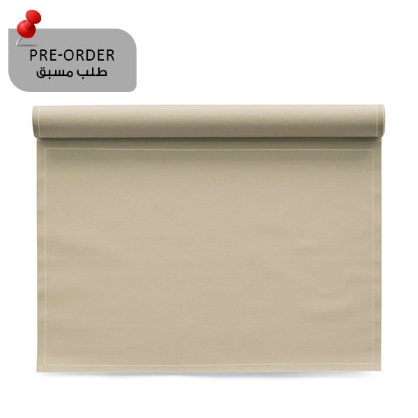 Sand Placemat 48x32 Cotton 100%,Rolls 12 - رول مفارش أطباق قطنية، 48 × 32 سم، بيج