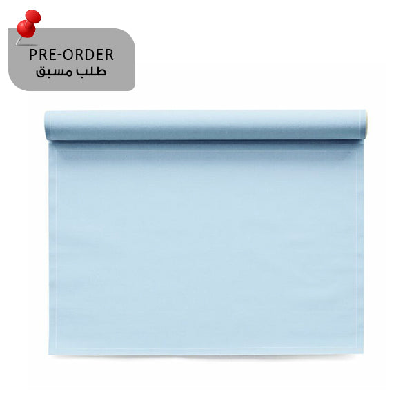 Foggy blue Placemat 48x32 100% Cotton,Rolls 12 - رول مفارش أطباق قطنية، 48 × 32 سم، أزرق