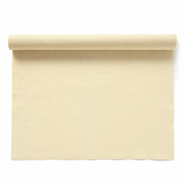 Pastel yellow Placemat 48x32 Cotton 100%,Rolls 12 - رول مفارش أطباق قطنية، 48 × 32 سم، أصفر