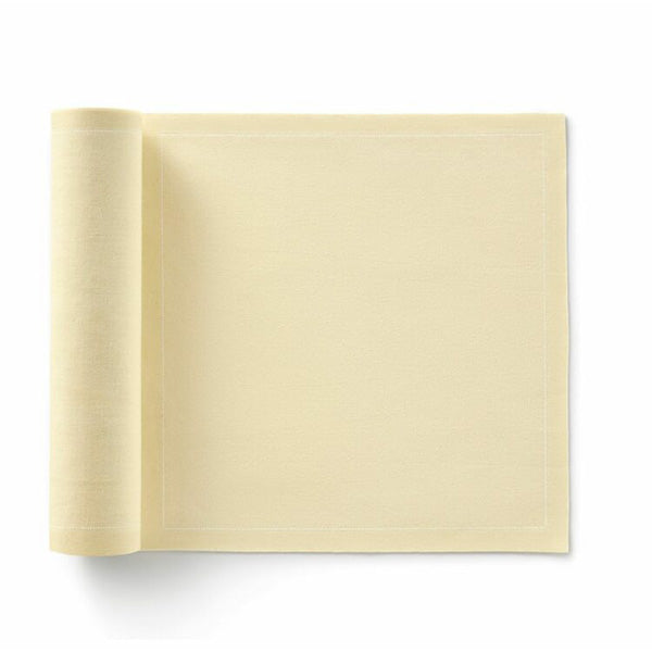 Pastel yellow Napkin 20x20,4 100% Cotton,Rolls 25 - مناديل سفرة قطنية 20×20.4 أصفر – 25 قطعة