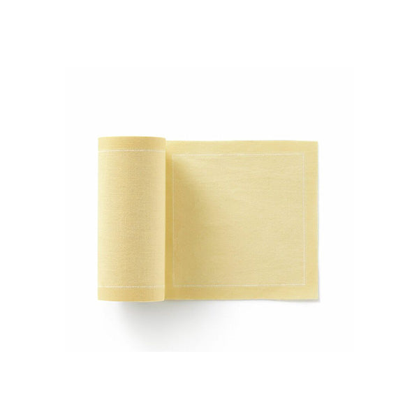 Pastel yellow Napkin 11,7x11,7 100% Cotton, Curry, Rolls 50 - مناديل سفرة قطنية 11,7×11,7 أصفر – 50 قطعة