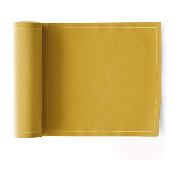 Curry Napkin 20x20,4 Cotton 100%,Rolls 25 - مناديل سفرة قطنية 20.4×20 أصفر غامق – 50 قطعة