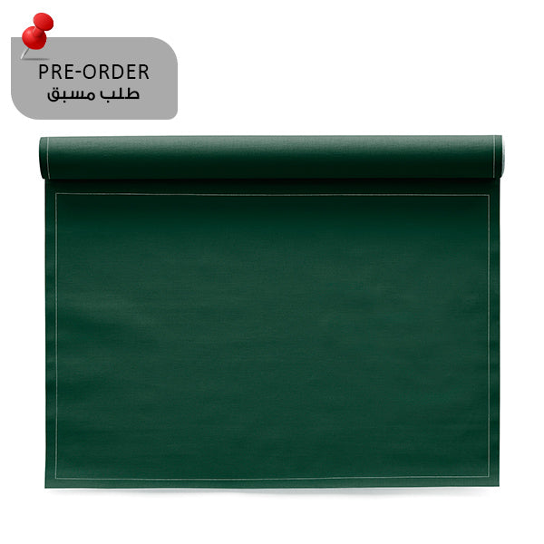 English green Placemat 48x32 100% Cotton, Rolls 12 - رول مفارش أطباق قطنية، 48 × 32 سم، أخضر