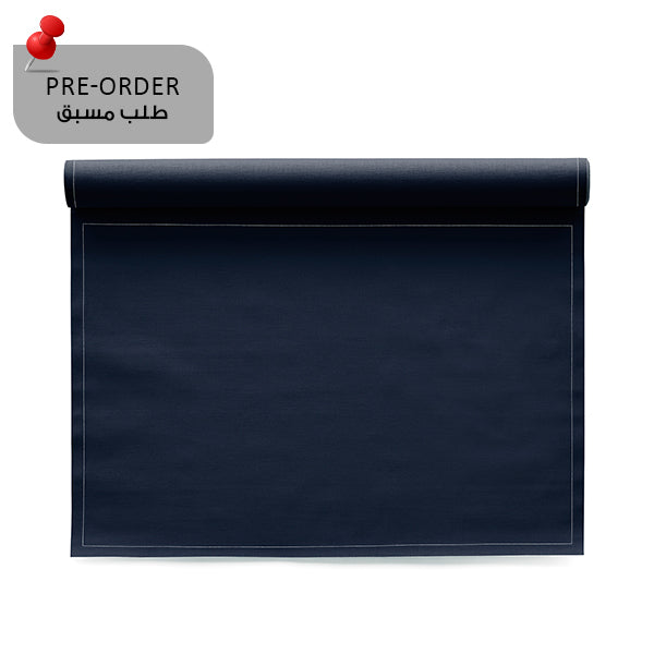 Petrol blue Placemat 48x32 100% Cotton,Rolls 12 - رول مفارش أطباق قطنية، 48 × 32 سم، كحلي