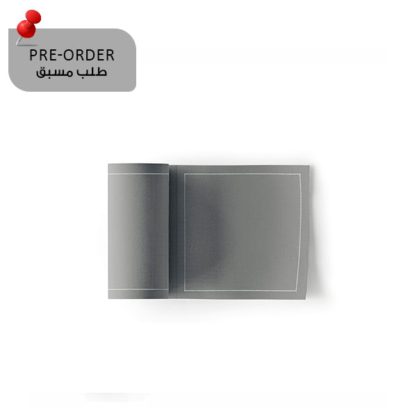 Grey Napkin 11,7x11,7 100% Cotton, Rolls 50 - مناديل سفرة قطنية 11,7×11,7 رمادي – 50 قطعة