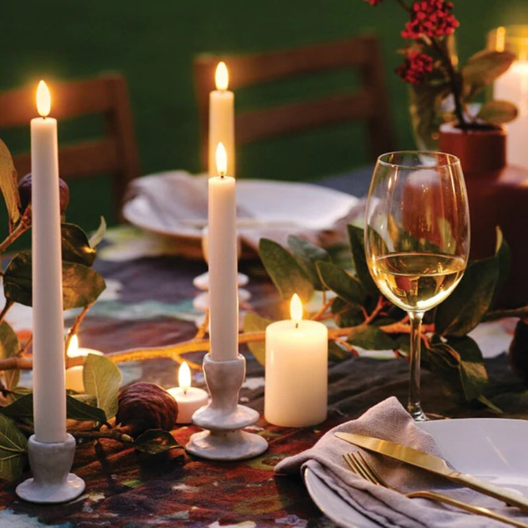 UYUNI LED PILLAR CANDLE IVORY 5.8 x 15.2 CM - شمعة LED مضيئة 5.8xh15.2سم, لون اوف وايت