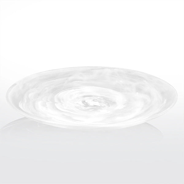XLarge Swirl Everyday Platter 75x10cm, White Color - طبق تقديم حجم كبير 75x10سم, لون أبيض