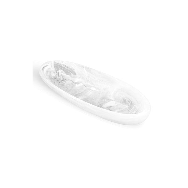 BOAT BOWL MEDIUM 45 x 11 x 6 CM WHITE - وعاء قارب متوسط 45 × 11 × 6 سم أبيض