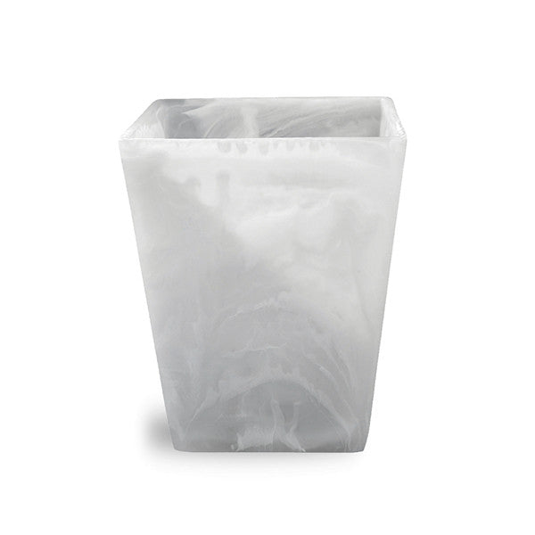 RECTANGULAR WASTE BASKET 10 x 10 x 12 CM WHITE - سلة قمامة مصنوعة من الريزن 25x25x30سم, لون أبيض