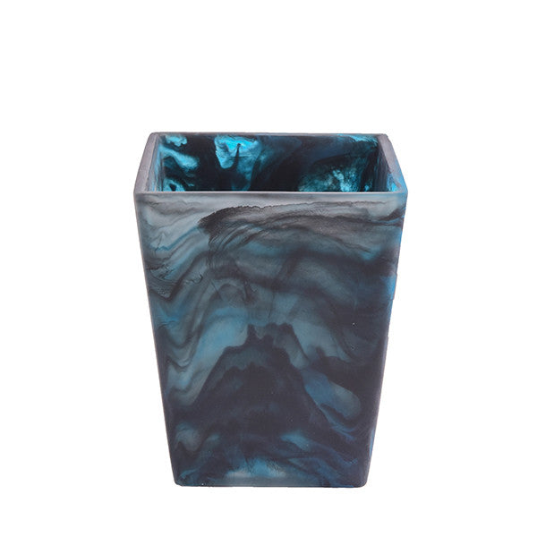 RECTANGULAR WASTE BASKET 10 x 10 x 12 CM NAVY - سلة قمامة مصنوعة من الريزن 25x25x30سم, لون كحلي