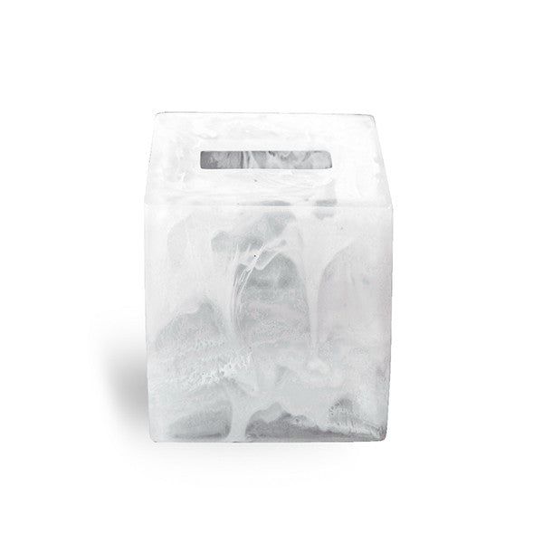 SMALL SQUARE TISSUE BOX WHITE - علبة مناديل ورقية مربعة 15x15سم, لون أبيض