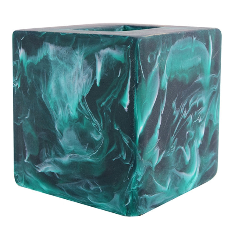 SMALL SQUARE TISSUE BOX EMERALD - علبة مناديل ورقية مربعة 15x15سم, لون زمردي (Copy)