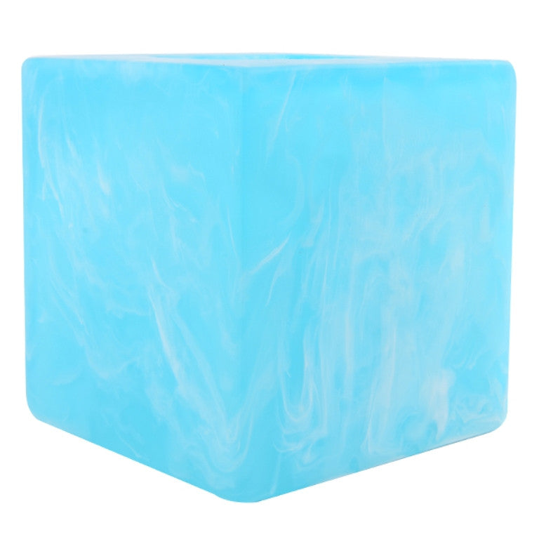 SMALL SQUARE TISSUE BOX AQUA - علبة مناديل ورقية مربعة 15x15سم, لون أزرق