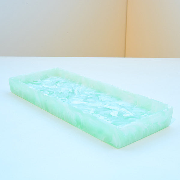 RECTANGULAR TRAY 31 x 14 x 6 CM MINT - صينية ريزن مستطيلة , لون أخضر