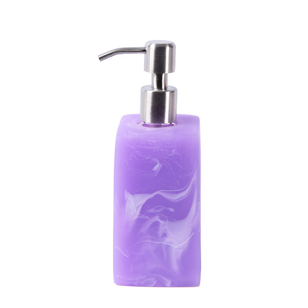 SMALL SQUARE DISPENSER LILAC - موزع صابون من الريزن 5x5x17سم, لون بنفسجي فاتح