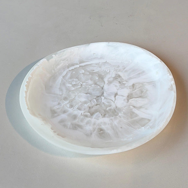 White swirl, Dinner Plate Single - صحن عشاء , أبيض