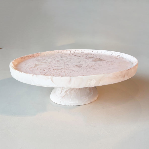 FOOTED CAKE STAND LARGE 32x 11 CM Beige - 32x11 CM ستاند كيك كبير بيج