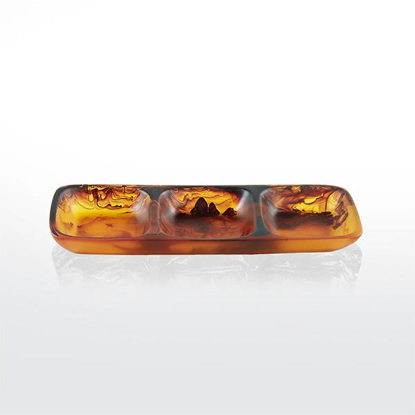 3 PART TRAY MEDIUM TURTOISE - 3 أجزاء صينية متوسطة - بني