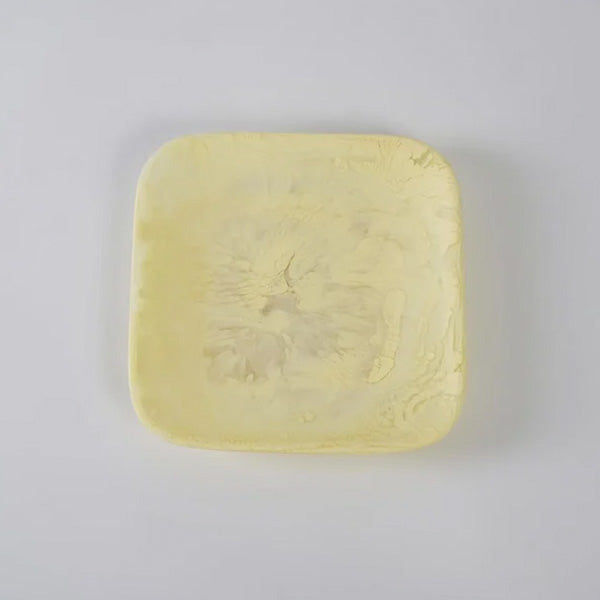 Medium Square Tray , Yellow - طبق تقديم مربع متوسط, أصفر