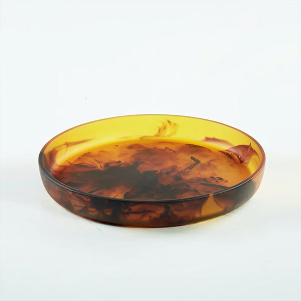 Medium Round Platter , Turoise - طبق تقديم دائري متوسط , بني