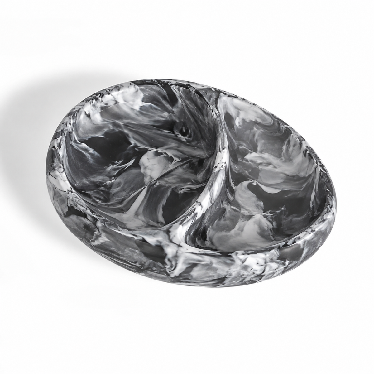 Split Bowl , Black - وعاء مقسّم - أسود