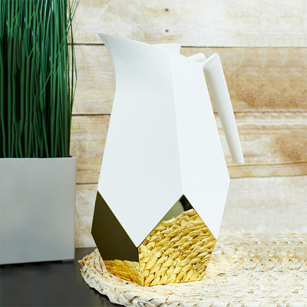 PENTA Thermal Flask 1 L White & Gold , مطارة PENTA 1 لتر