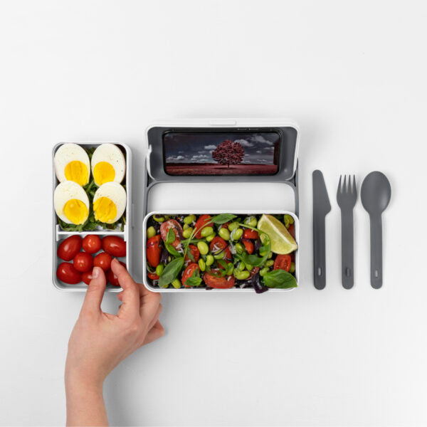 BAULETTO Lunchbox S model , White Color - صندوق طعام BAULETTO ، موديل S ، لون أبيض