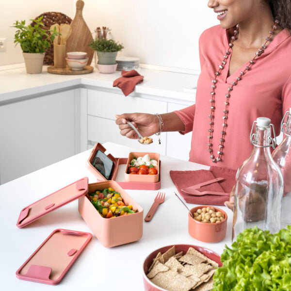 BAULETTO Lunchbox S model , White Color - صندوق طعام BAULETTO ، موديل S ، لون أبيض