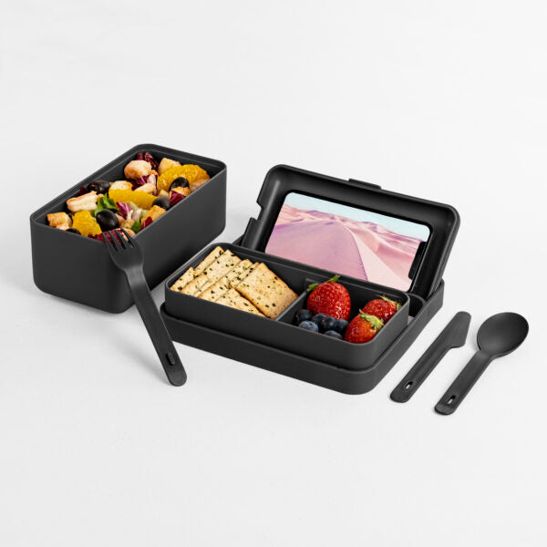 BAULETTO Lunchbox S model , Carbon Black Color - صندوق طعام BAULETTO ، موديل S ، لون أسود