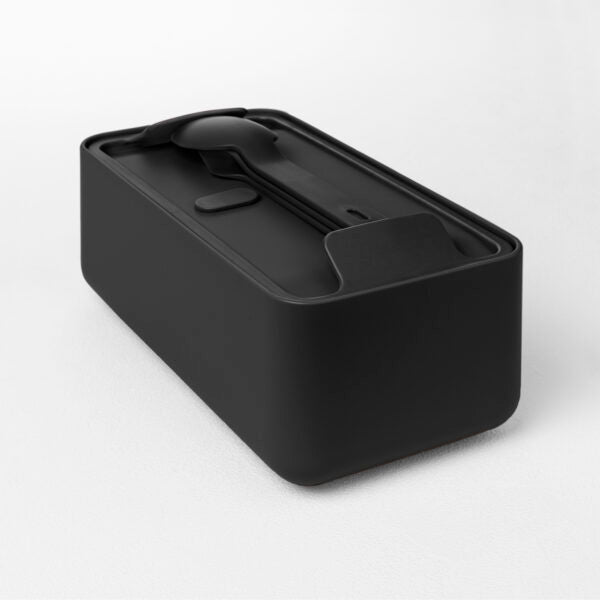 BAULETTO Lunchbox S model , Carbon Black Color - صندوق طعام BAULETTO ، موديل S ، لون أسود