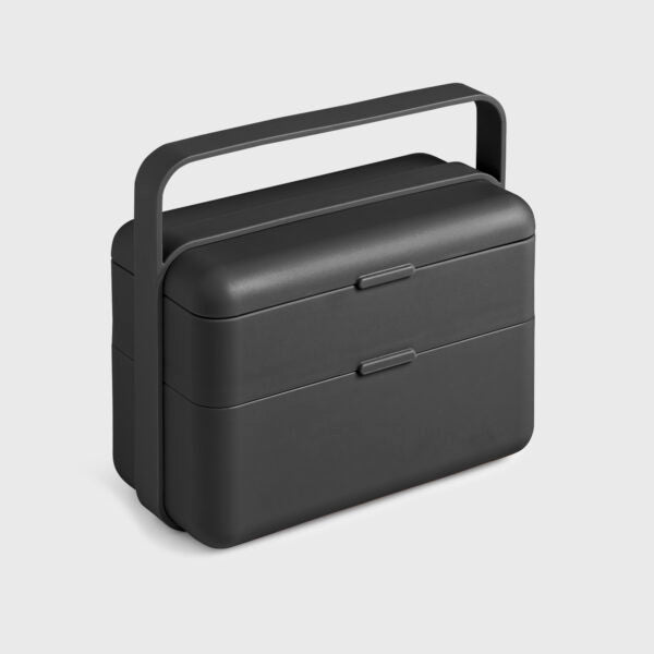 BAULETTO Lunchbox M model , Carbon Black Color - صندوق طعام BAULETTO ، موديل M ، لون أسود