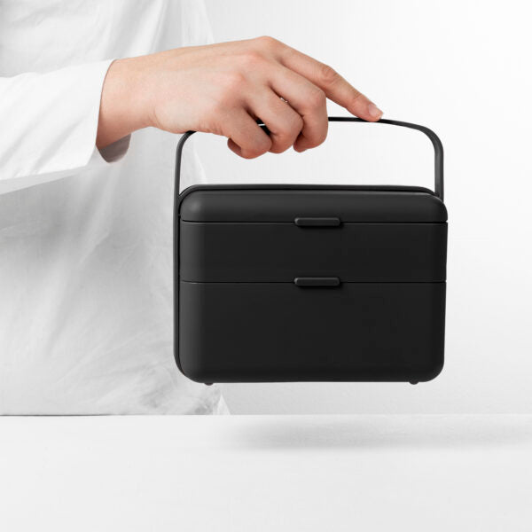 BAULETTO Lunchbox M model , Carbon Black Color - صندوق طعام BAULETTO ، موديل M ، لون أسود
