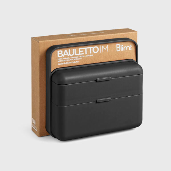 BAULETTO Lunchbox M model , Carbon Black Color - صندوق طعام BAULETTO ، موديل M ، لون أسود