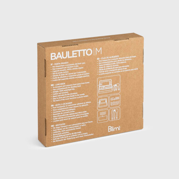 BAULETTO Lunchbox M model , Carbon Black Color - صندوق طعام BAULETTO ، موديل M ، لون أسود