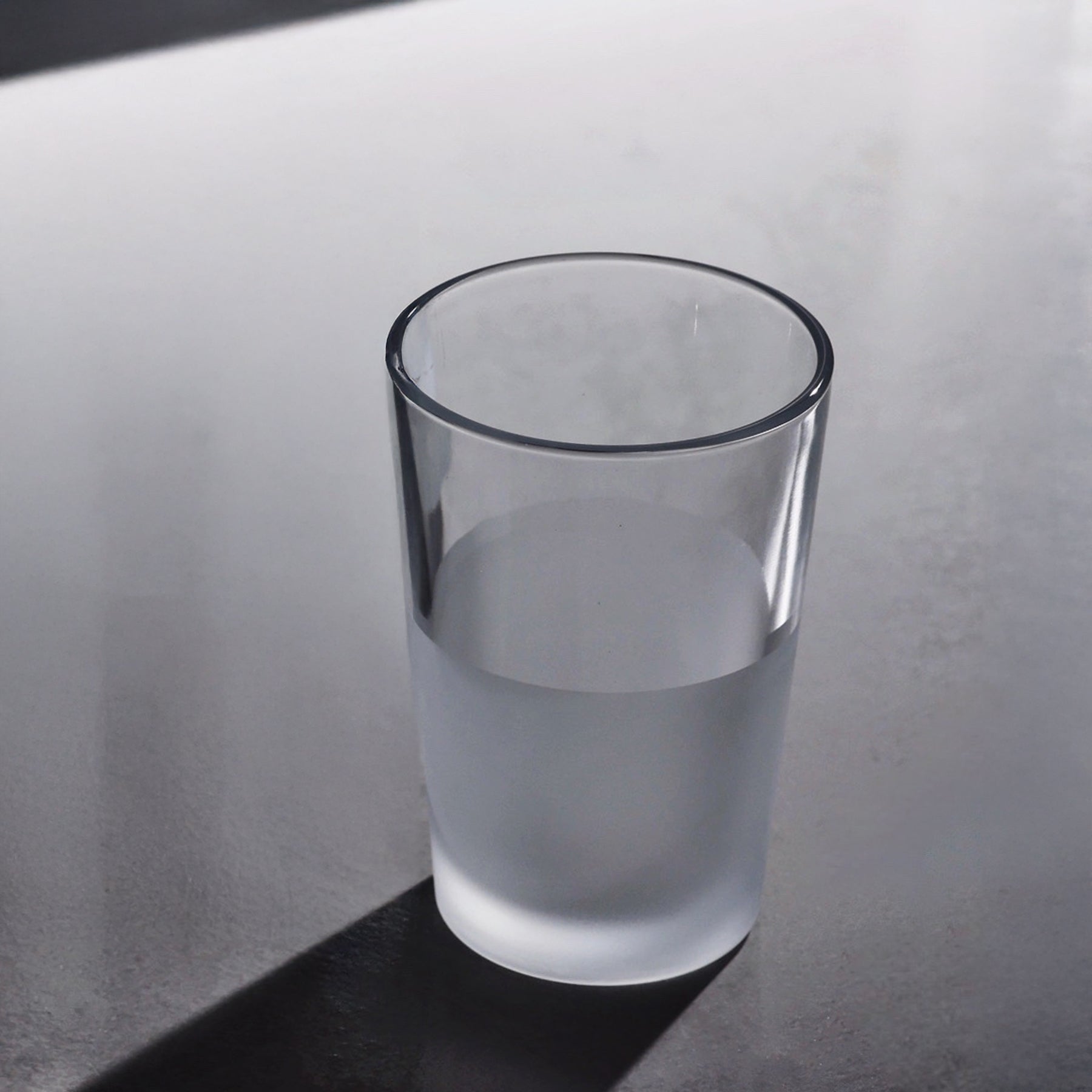 Glazed White Drinking Glass Set - طقم اكواب شفاف مطفي