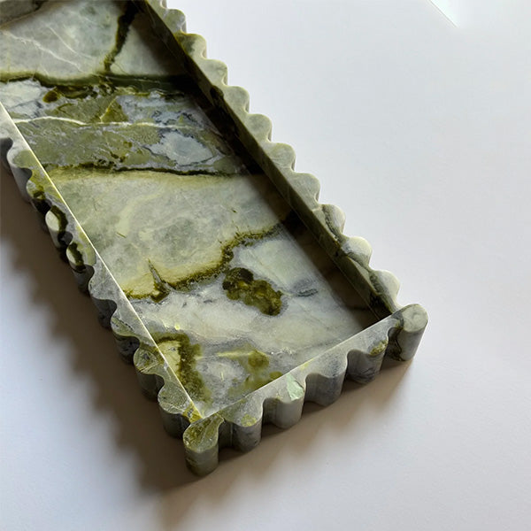 Waves Green 16X40 cm - ويفز رخام أخضر - 16 سم × 40 سم