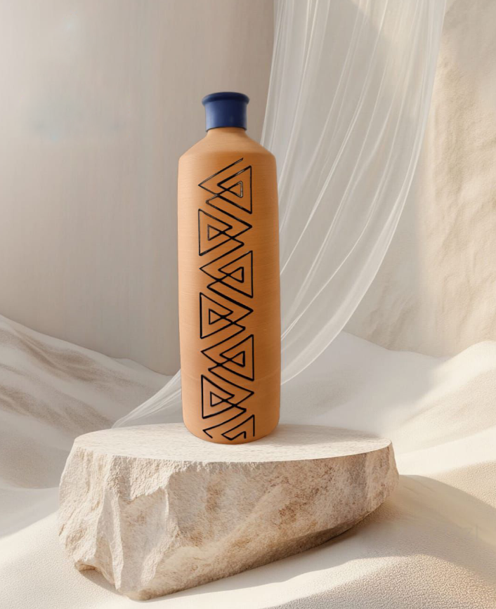 ALKA Bottle 850 ML - Blue design - فخاره ألكا 850 مل - تصميم أزرق